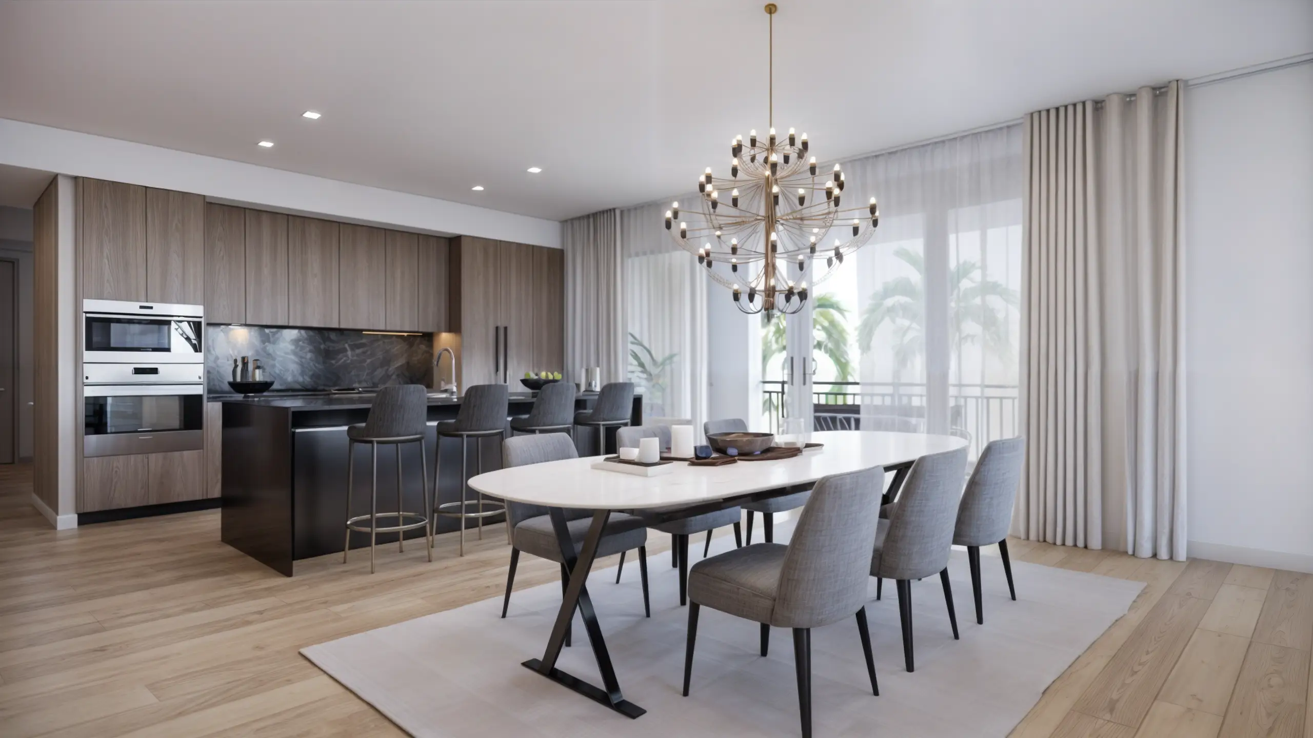 kitchen dining rendering