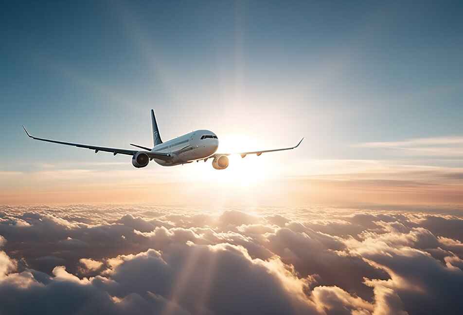 International Travel - plane in sky